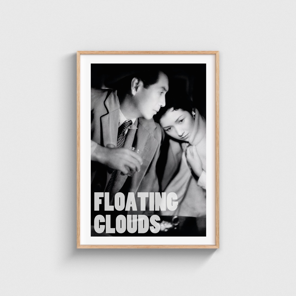 Floating Clouds film posteri, ahşap çerçeveli tablo