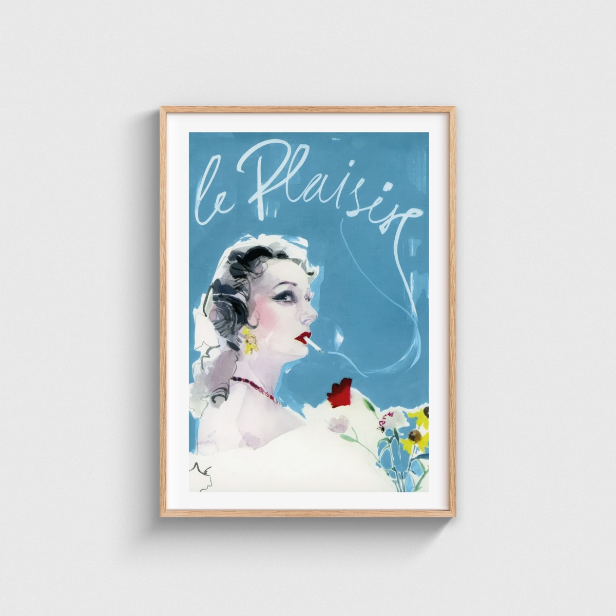 Le Plaisir film posteri, ahşap çerçeveli tablo