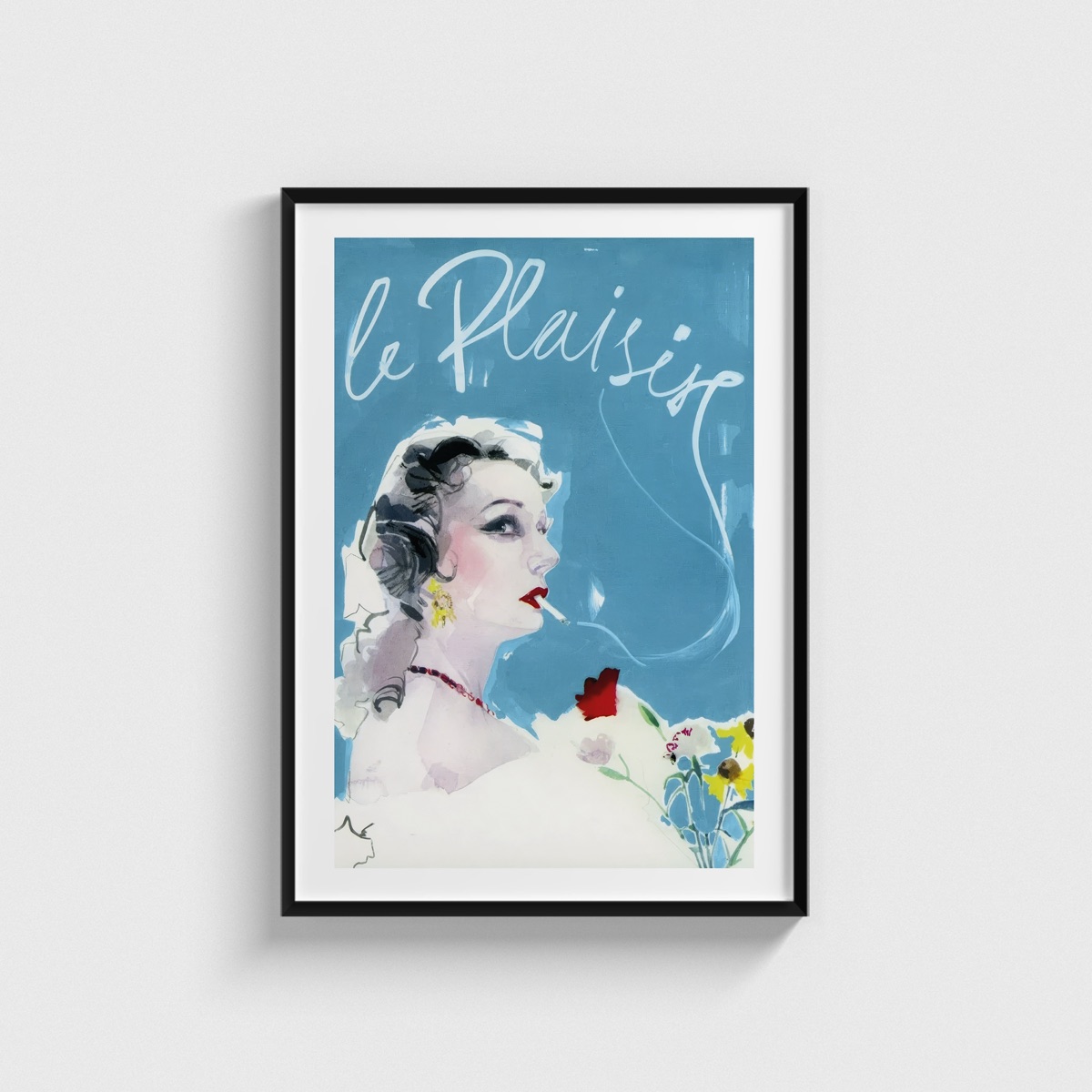Le Plaisir film posteri, siyah çerçeveli tablo