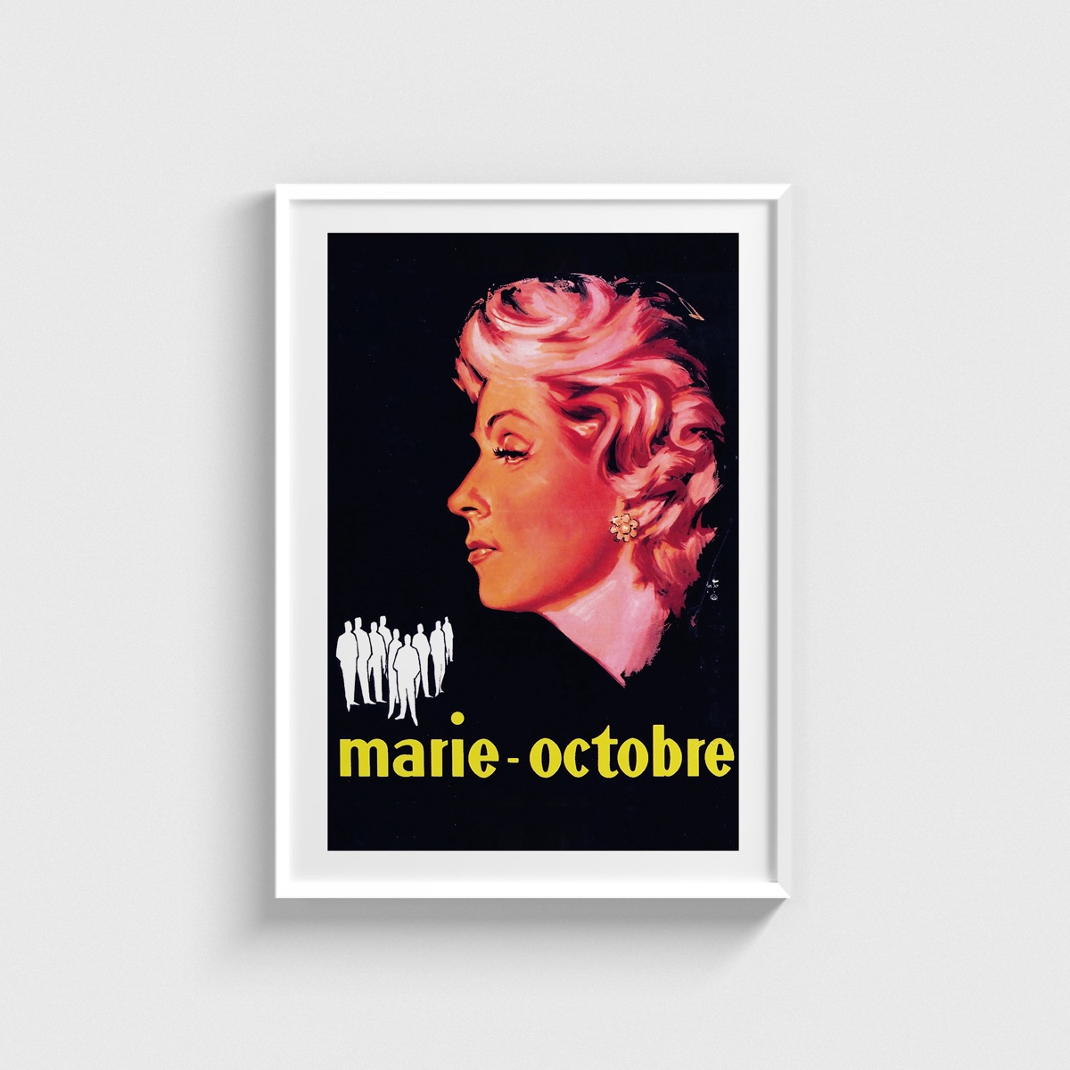 Marie-Octobre film posteri, beyaz çerçeveli tablo