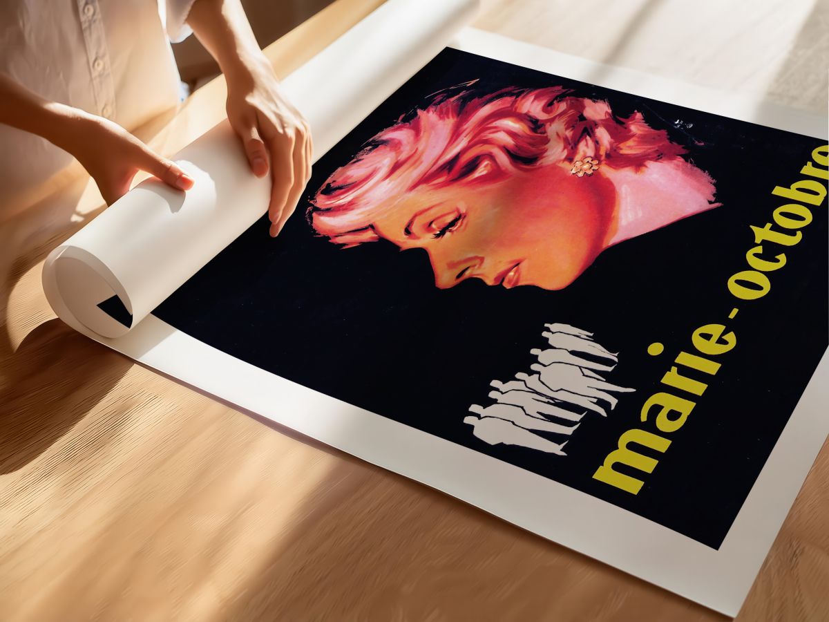 Marie-Octobre (1959) Film Posteri, rulo yapılmış çerçevesiz poster