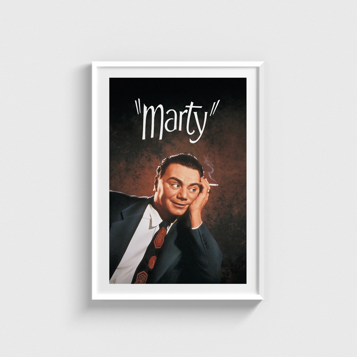 Marty film posteri, beyaz çerçeveli tablo