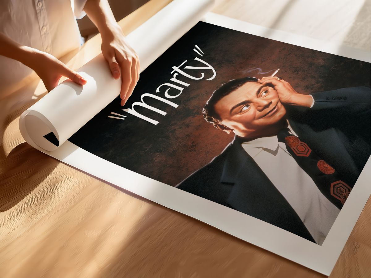 Marty (1955) Film Posteri, rulo yapılmış çerçevesiz poster