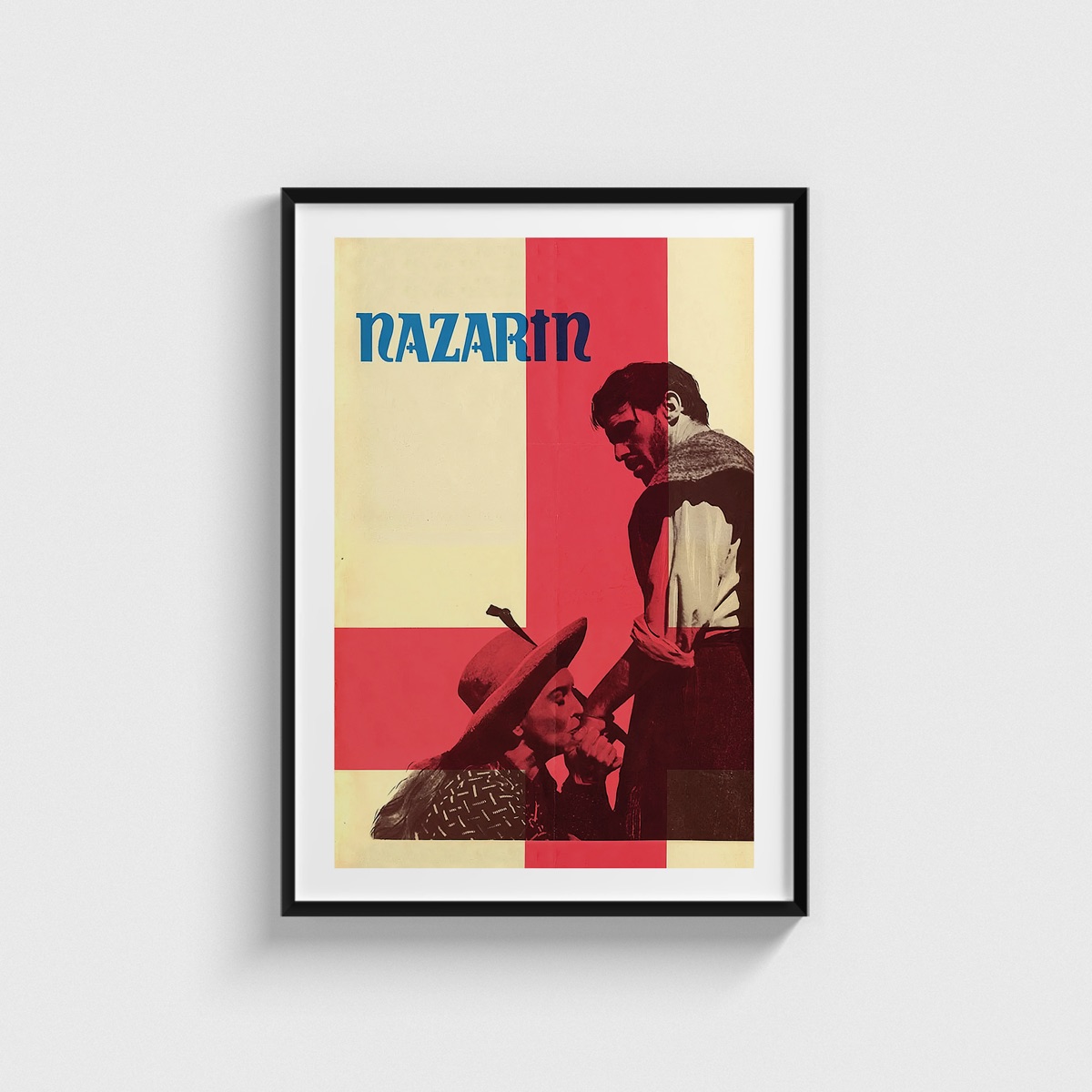 Nazarin film posteri, siyah çerçeveli tablo