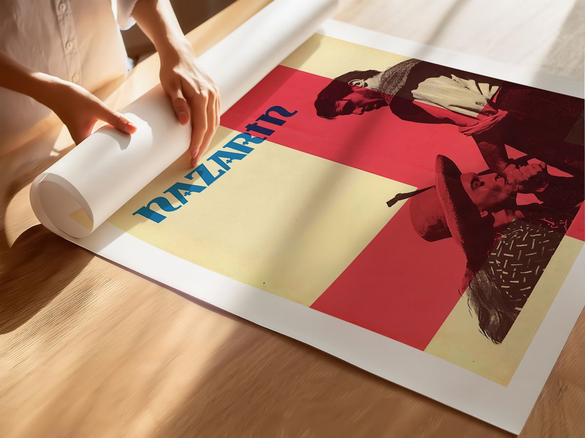 Nazarín (1959) Film Posteri, rulo yapılmış çerçevesiz poster