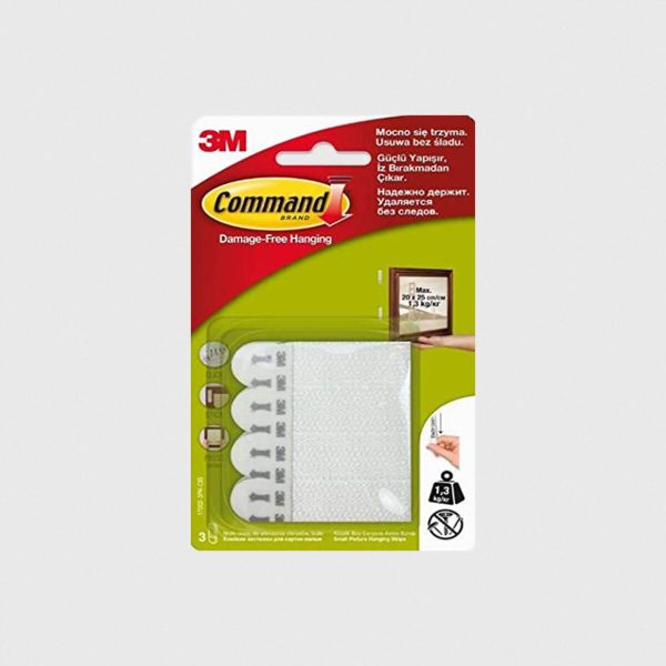 3M Command küçük boy çerçeve asma bandı, hasarsız duvar montajı için güçlü yapışkanlı şeritler.